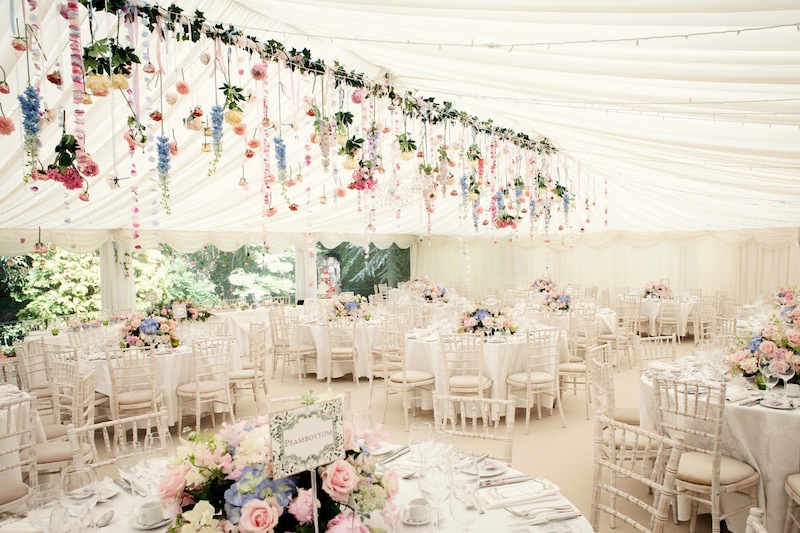 Jasmine Jade Photography
Hanging flowers from a marquee