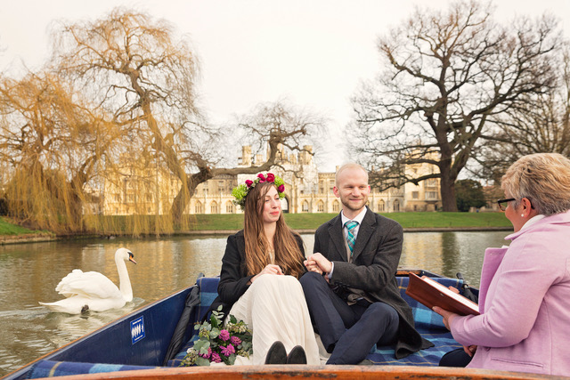 Elopement on a punt by WhiteRoseCeremonies celebrant
